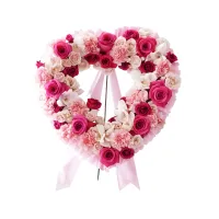 Blushing Heart Tribute Wreath – Image 1
