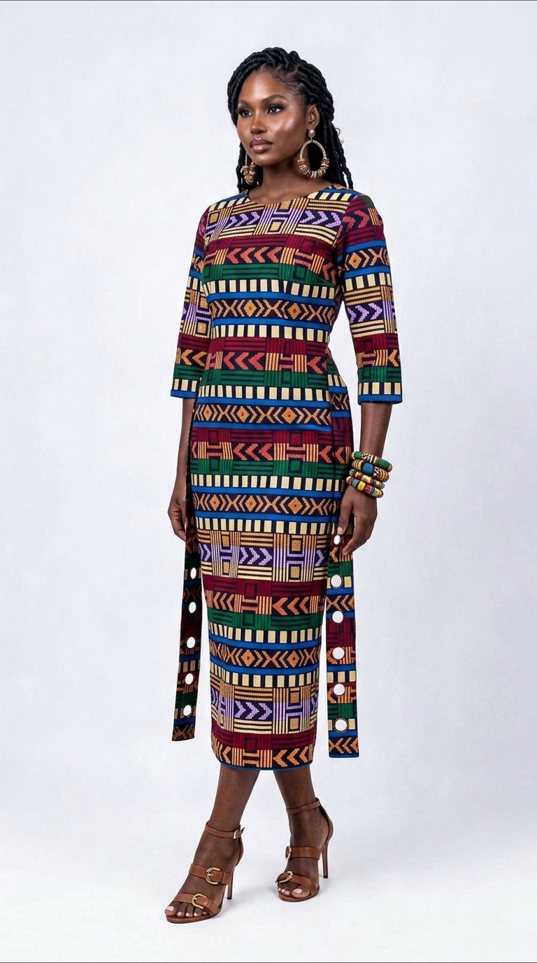African Handwoven dress Set – Urban Women's Akwete dress| ApekeUrban – Image 1