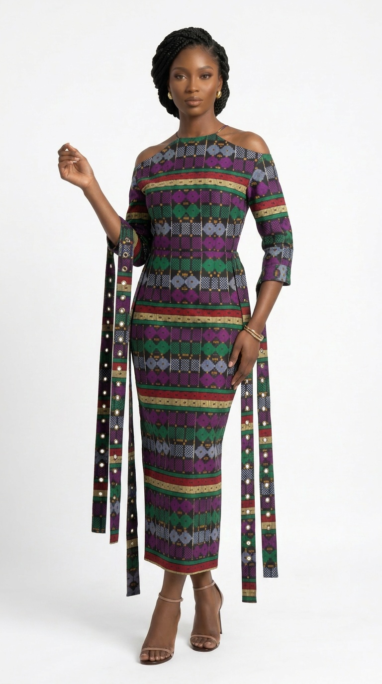 African Handwoven dress Set – Urban Women's Akwete dress| ApekeUrban – Image 1