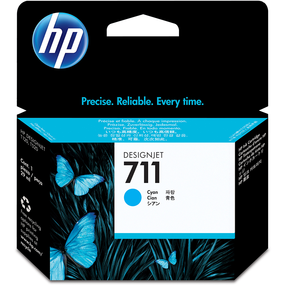 HP 711 Cyan 29ml Ink Cartridge - CZ130A – Image 1