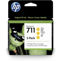 HP 711 Yellow 3-pack 29ml Ink Cartridge - CZ136A – Image 1