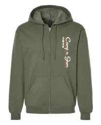 2026 Camp N Jam - ZIP HOODIE – Large - Military Green