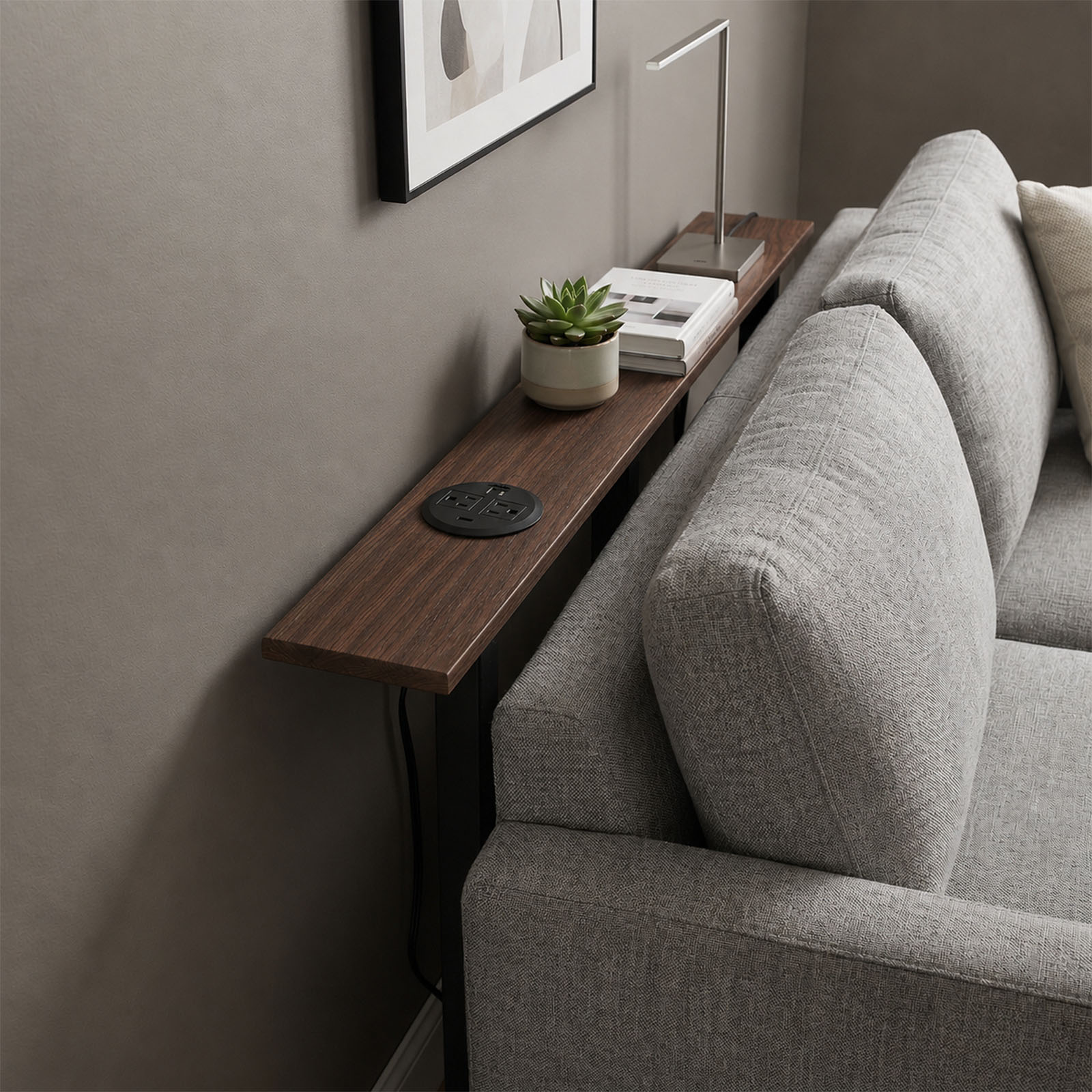 PowerRail Console - Space-Saving Charging Console Table – Image 3