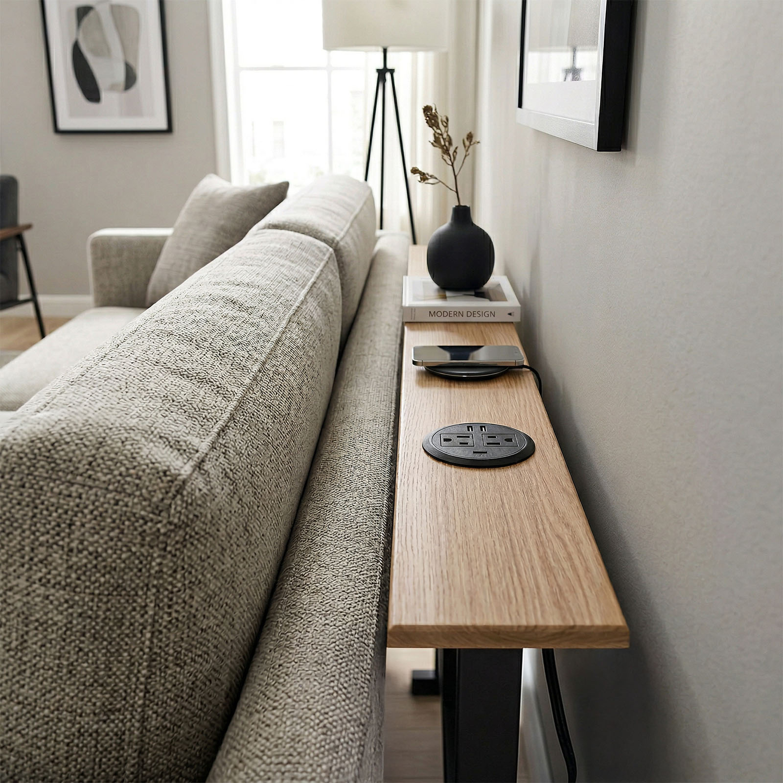 PowerRail Console - Space-Saving Charging Console Table – Image 4