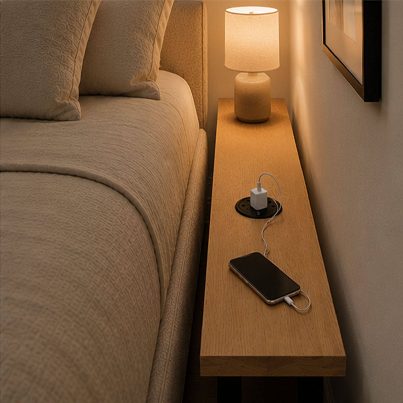 PowerRail Console - Space-Saving Charging Console Table – Image 5