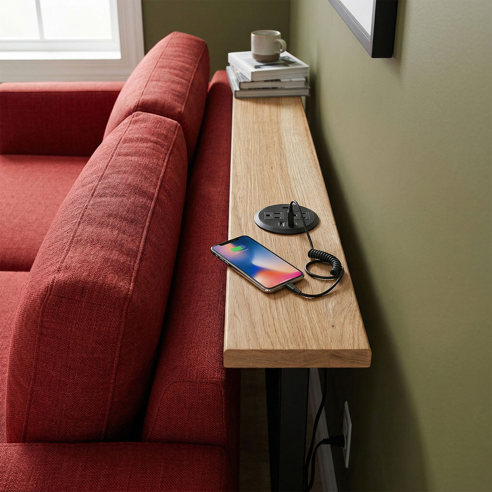 PowerRail Console - Space-Saving Charging Console Table – Image 6