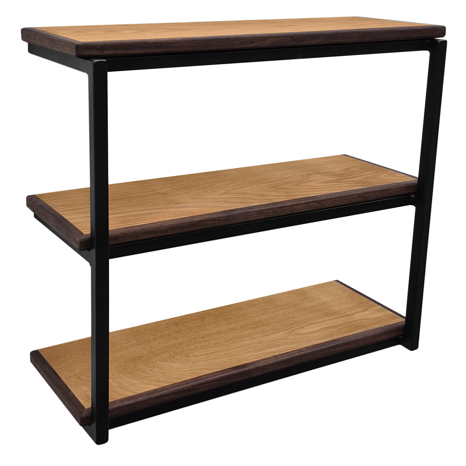 ForgeRack 3-Tier – 16", Mixed wood species (trim contrast), 8"