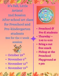 Fall Into Art ~ Thursday Art Class – Image 1