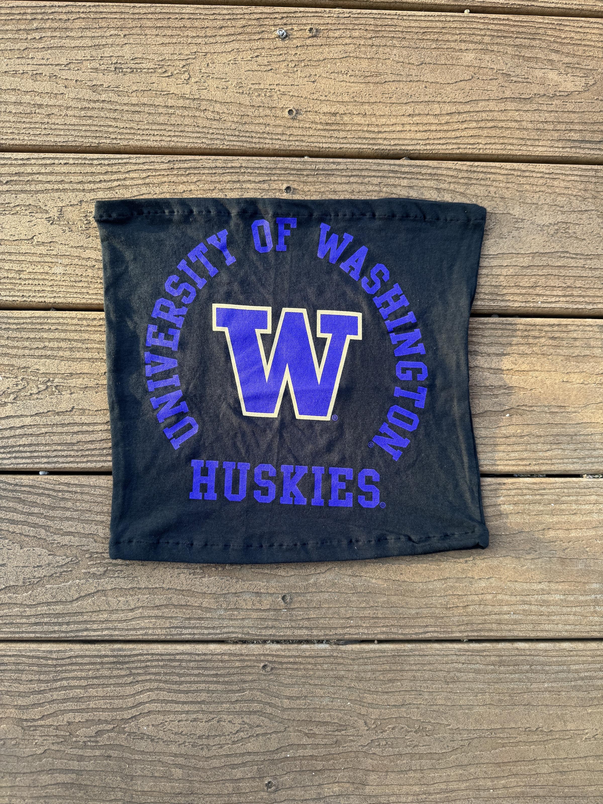 University of Washington Vintage Reworked Black Tube Top One Size – Image 1