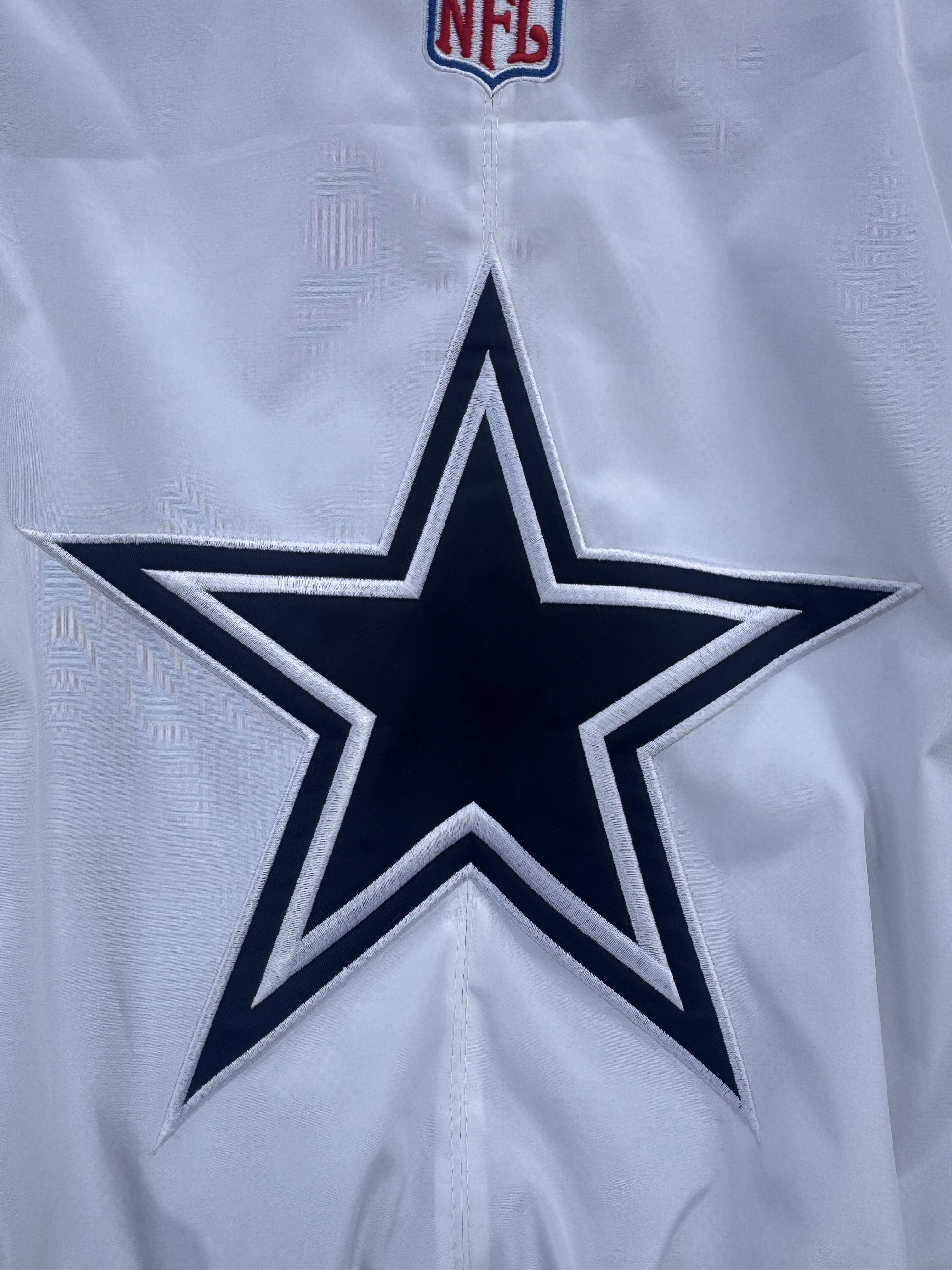Dallas Cowboys cropped white vintage windbreaker large – Image 3