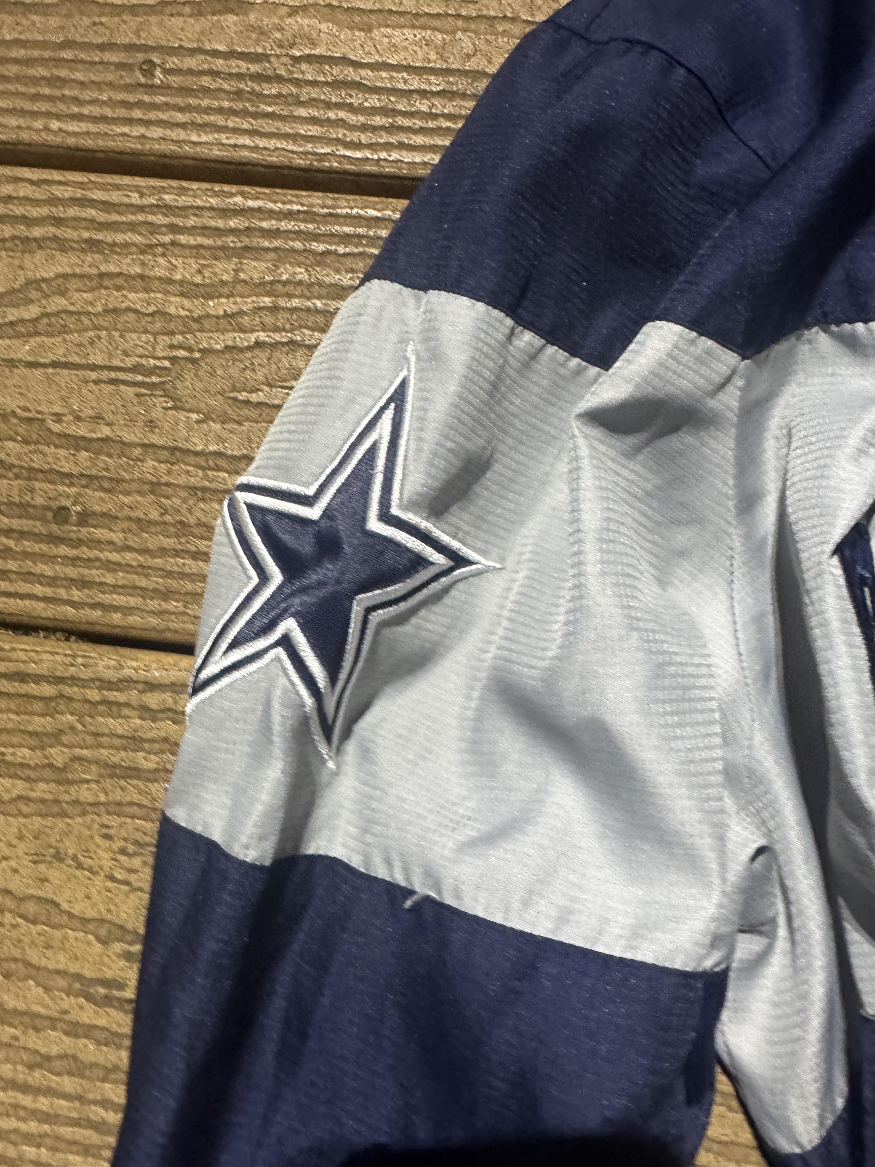 Dallas Cowboys Windbreaker Cropped Navy Vintage Pullover NFL Large – Image 6