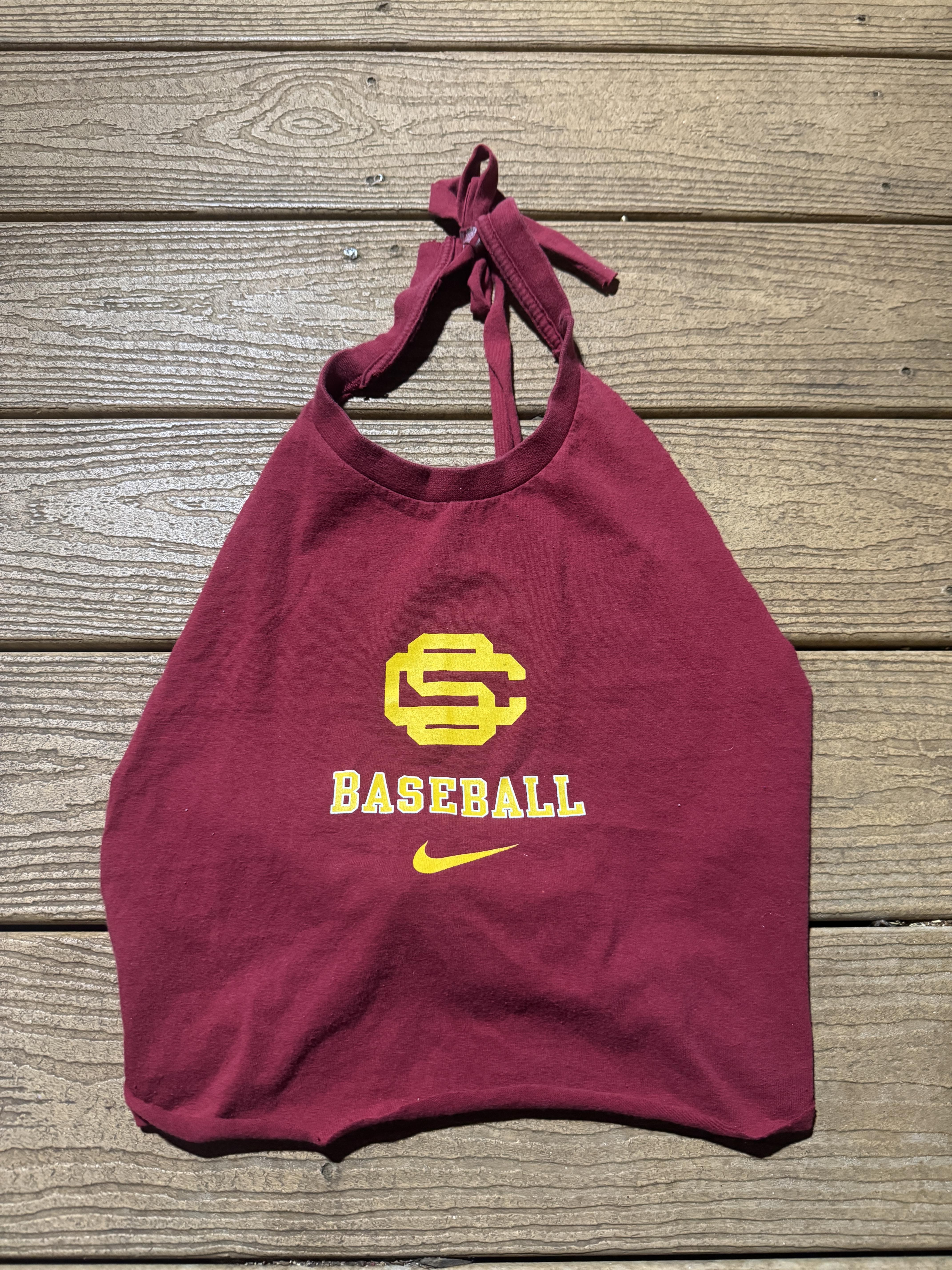 USC Baseball Vintage red  halter top  one size – Image 1