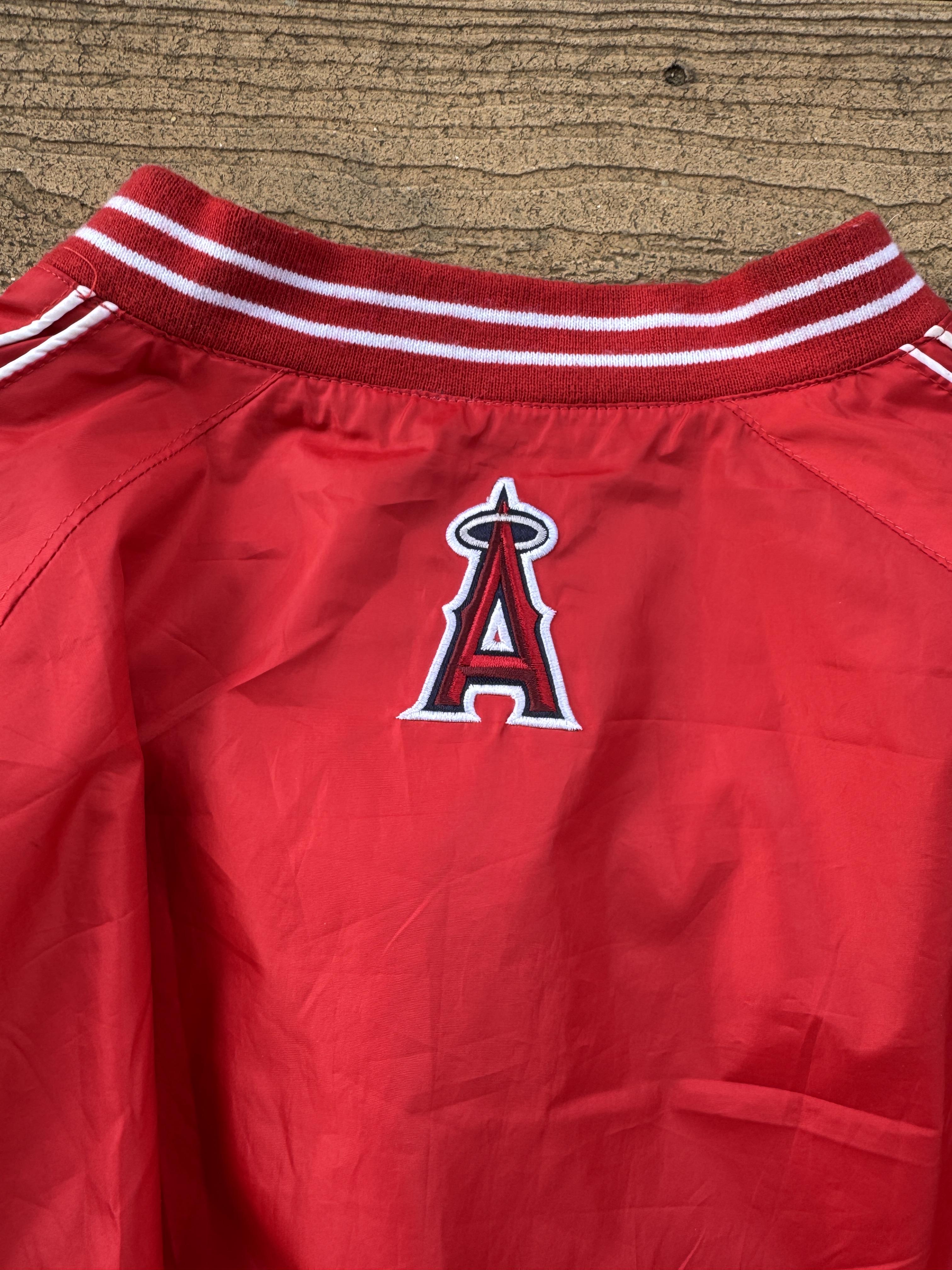 Los Angeles Angels Windbreaker Cropped Vintage Pullover Pro baseball MLB Large – Image 4