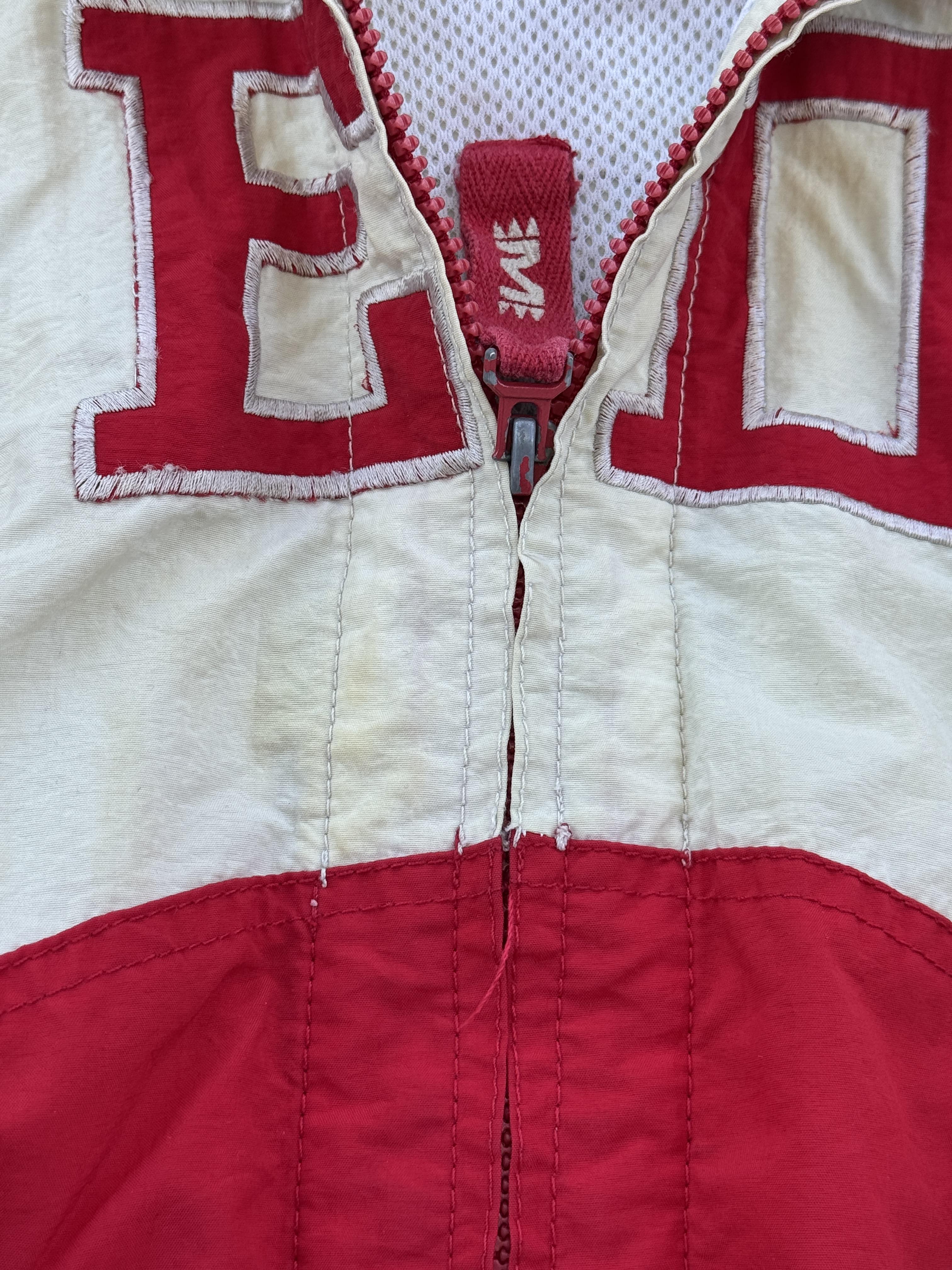 Cincinnatti Reds Vintage Cropped Colorblock Zipped Windbreaker Jacket Large – Image 3