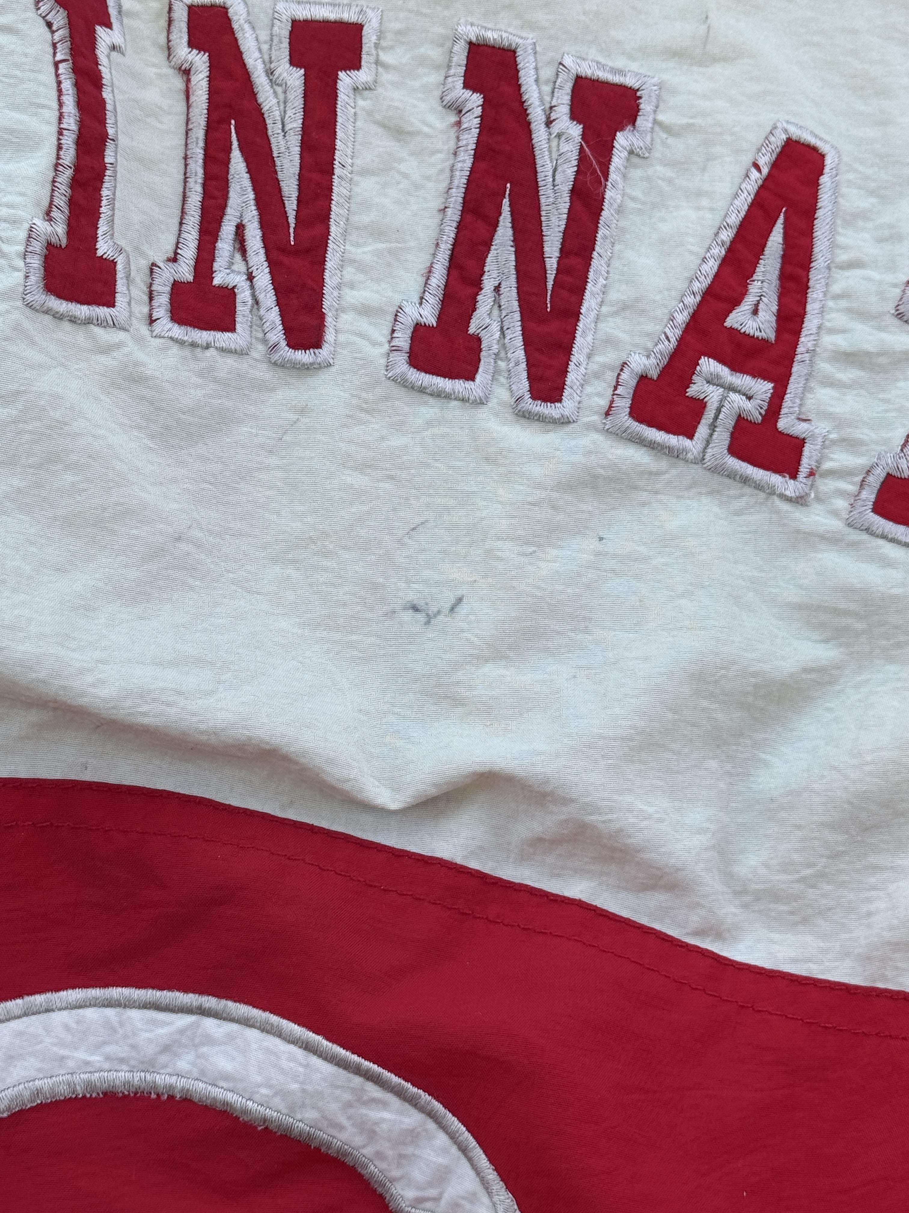 Cincinnatti Reds Vintage Cropped Colorblock Zipped Windbreaker Jacket Large – Image 6
