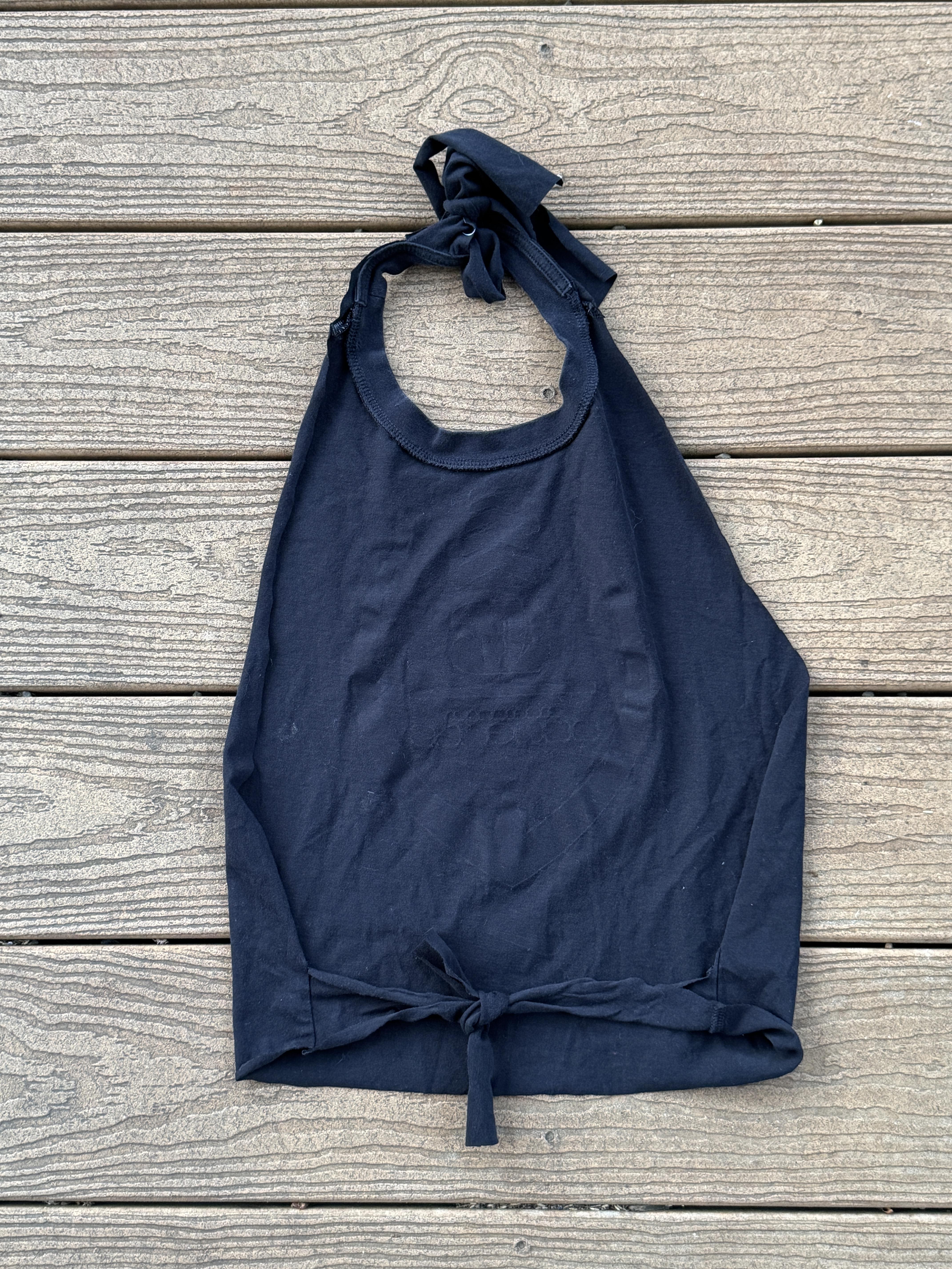 Cincinnati Bengals Vintage  Black Halter Top One Size – Image 2