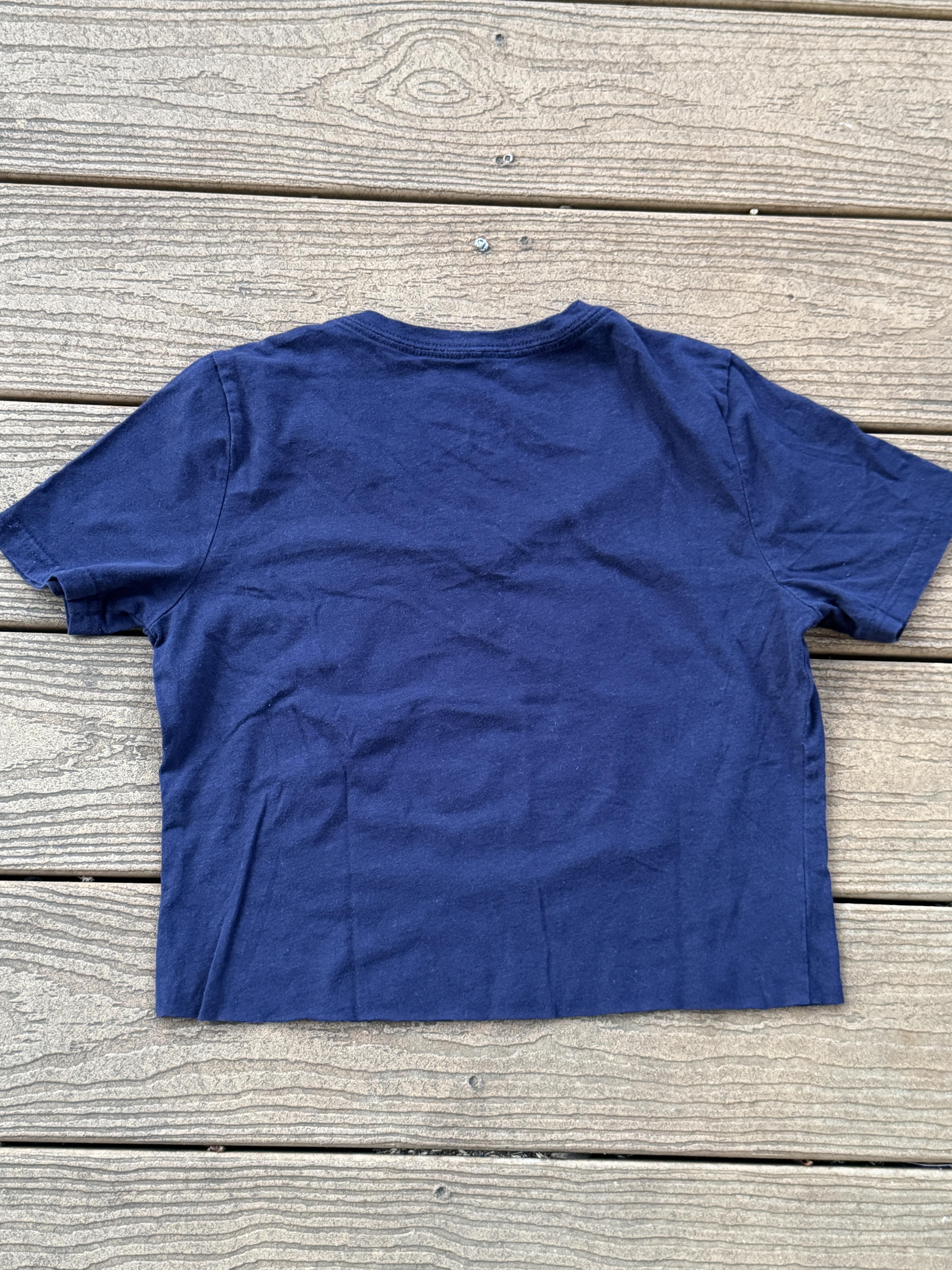Dallas Cowboys Crop Tee Vintage NFL Small Navy – Image 4