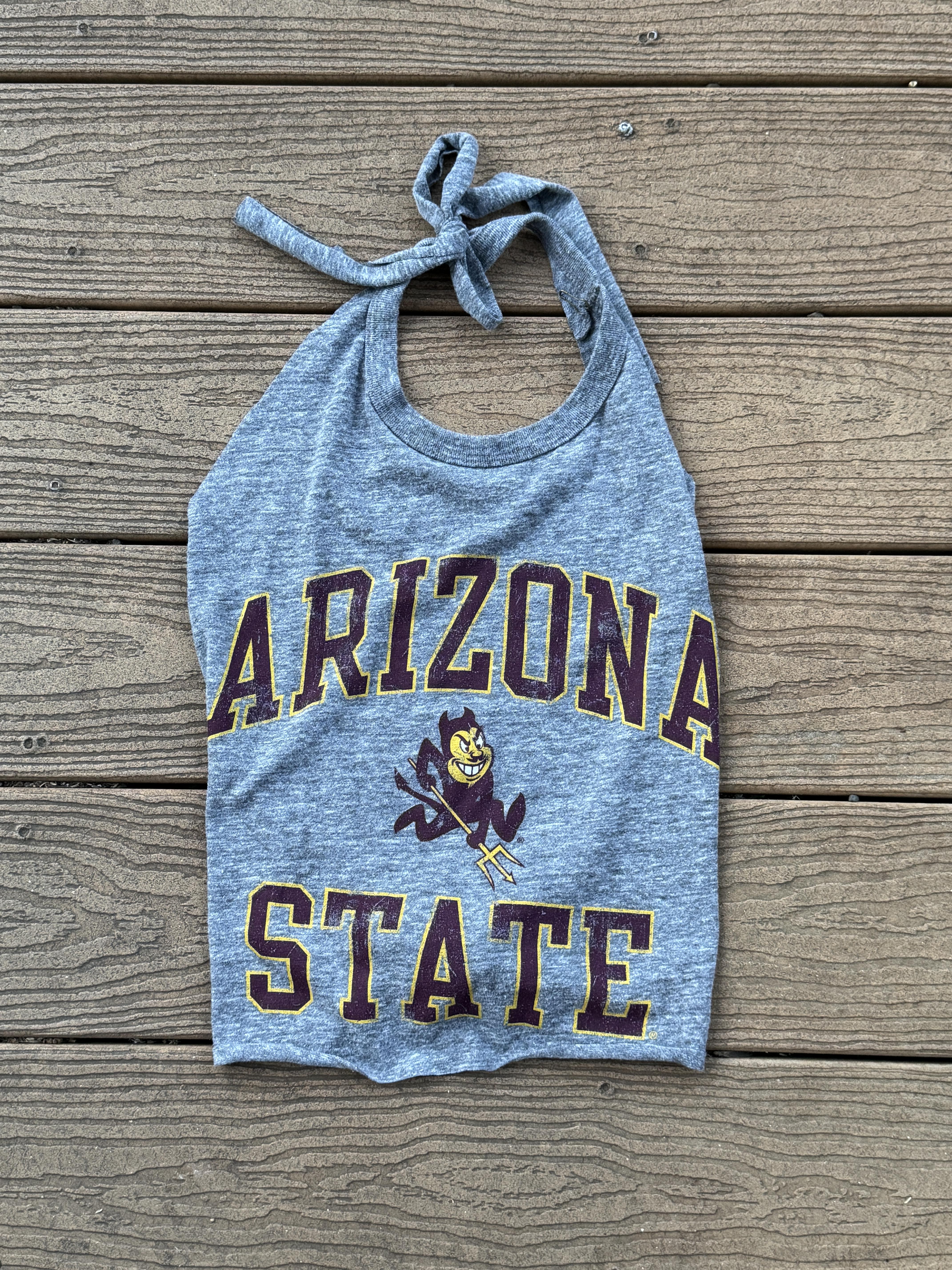 Arizona State  Vintage halter top charcoal one size – Image 1