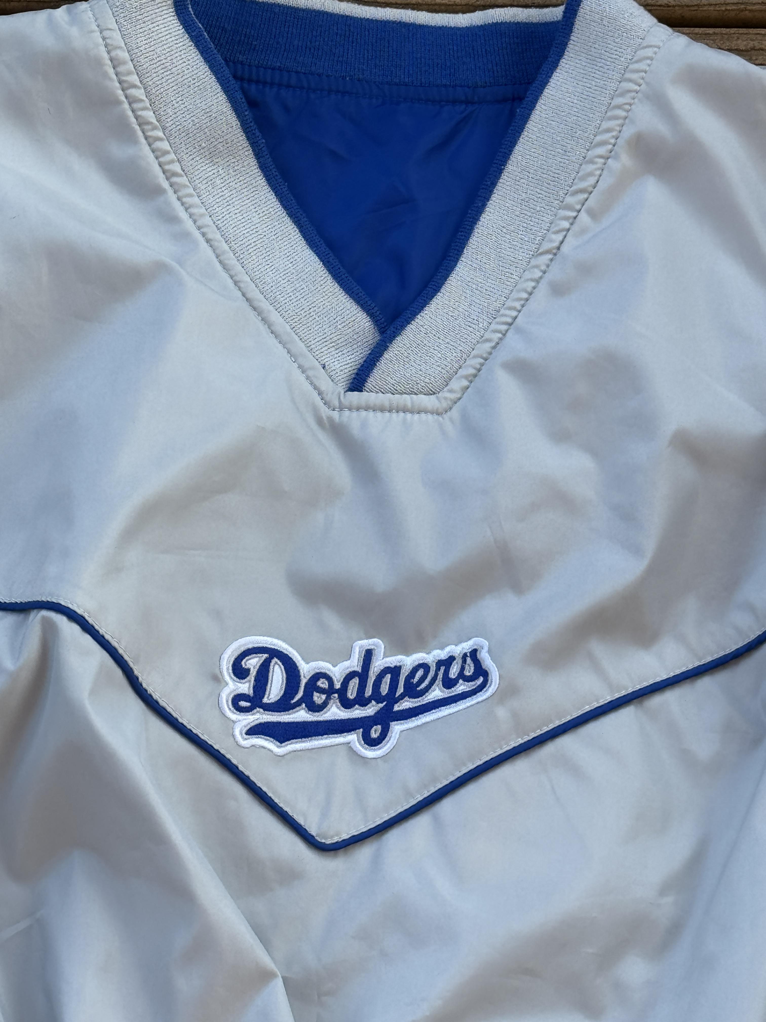 Los Angeles Dodgers Reversible Windbreaker Cropped Vintage Pullover MLB Baseball Large – Image 6