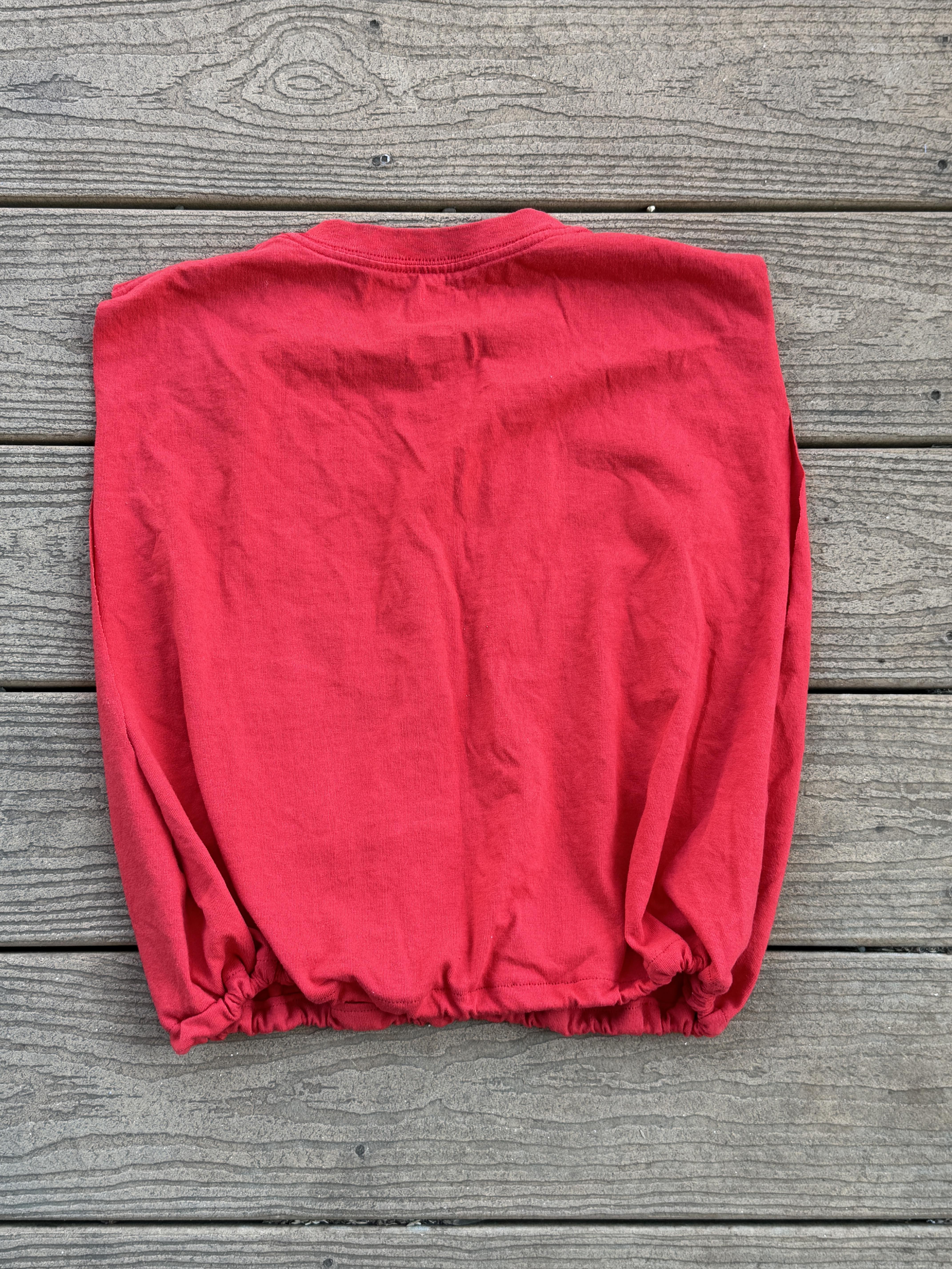 Cincinnati Reds Vintage  Reworked Crop Top Large – Image 2