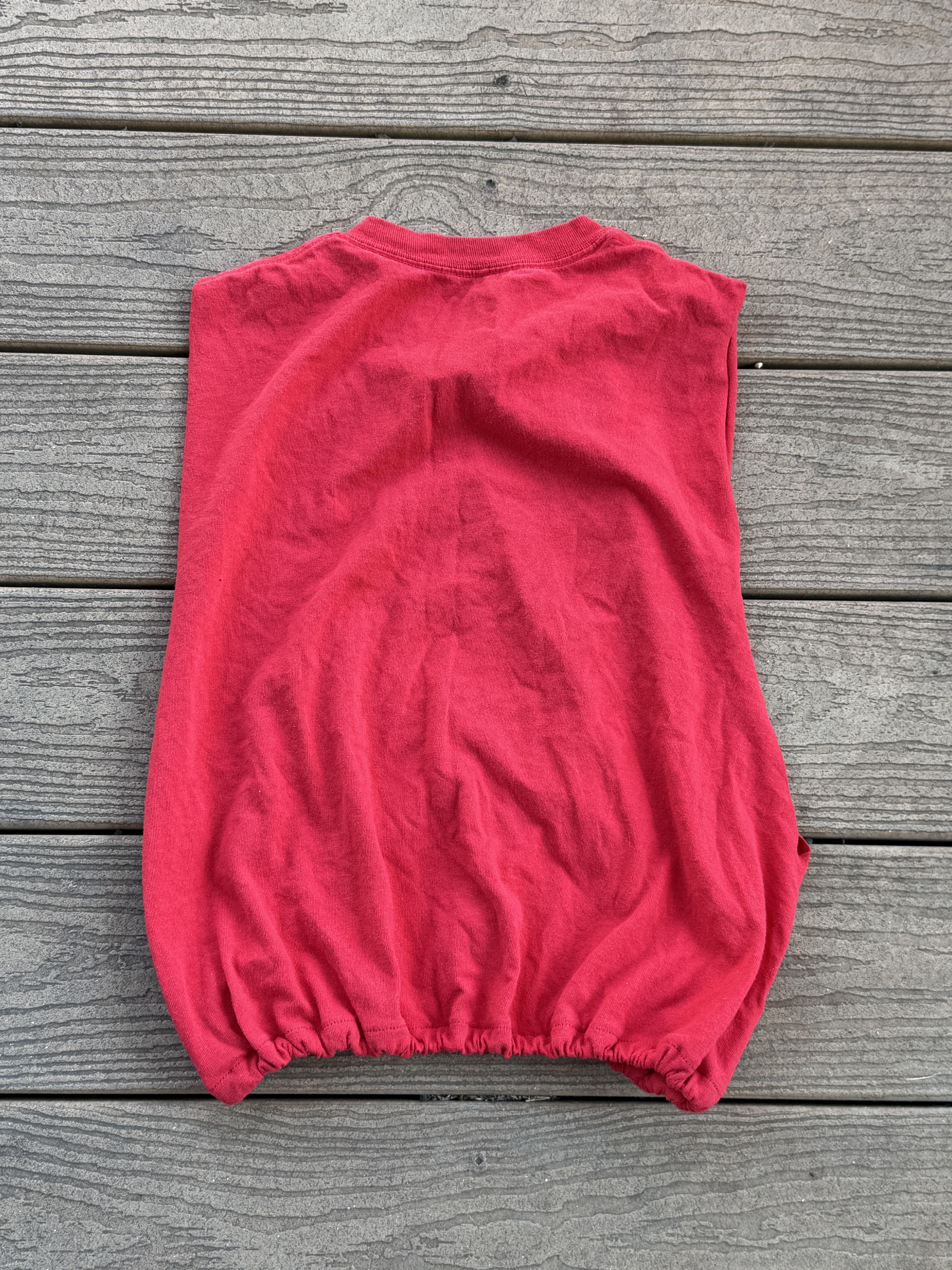 Cincinnati Reds Vintage  Reworked Crop Top Medium – Image 2