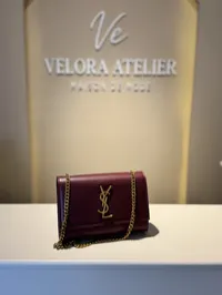 YSL Sunset Super Master Burgundy Bag with Package  – Image 2