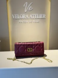Dior Caro Top Handle Super Master With Package (Burgundy) – Image 6