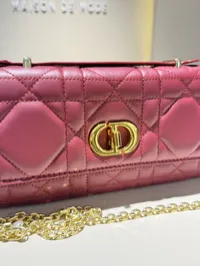 Dior Caro Top Handle Super Master With Package (Burgundy) – Image 5