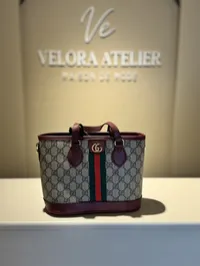 Gucci Ophidia Mini Tote Super Master with Package (Burgundy) – Image 2