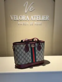 Gucci Ophidia Mini Tote Super Master with Package (Burgundy) – Image 3