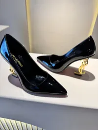 YSL Heels Black & Gold  – Image 3
