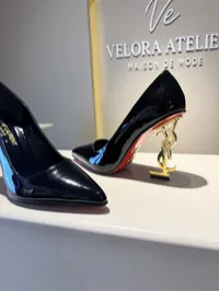 YSL Heels Black & Gold  – Image 4