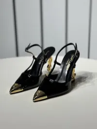 YSL Heels Black & Gold – Image 3