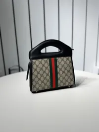 Gucci Ophidia Slip Handle Bag Monogram & Black – Image 3