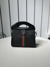 Gucci Ophidia Slip Handle Bag Full Black – Image 1