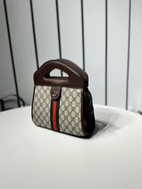 Gucci Ophidia Slip Handle Bag Monogram & Brown  – Image 2