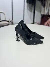 YSL Heels Black Glitter  – Image 2