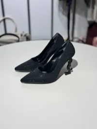 YSL Heels Black Glitter  – Image 3