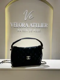 Chanel Quilted Hobo Clutch Bag – Image 1