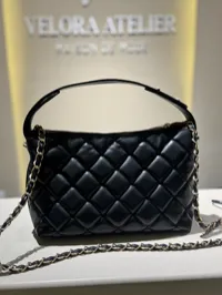 Chanel Quilted Hobo Clutch Bag – Image 4