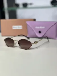 Miu Miu runaway hexagonal brown tinted – Image 3
