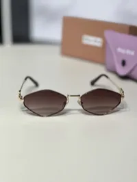 Miu Miu runaway hexagonal brown tinted – Image 2