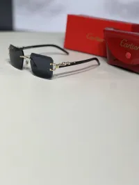 Cartier rimless rectangular sunglasses – Image 4