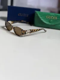 Gucci oval tortoiseshell-Brown tinted – Image 1