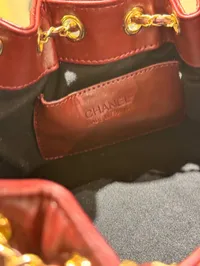 Chanel 25 Small Handbag Burgundy & Gold – Image 8