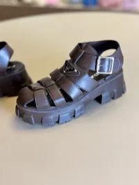 Prada Monolith Brown Sandal – Image 2