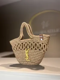 YSL - Raffia Basket Tote Bag – Image 4