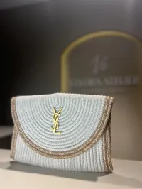 YSL - Clutch Raffia Bag – Image 1