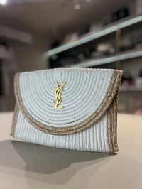 YSL - Clutch Raffia Bag – Image 5
