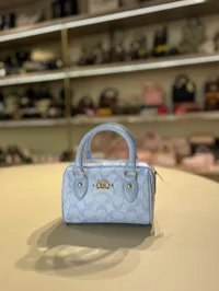 Coach Speedy Baby Blue Bag – Image 6